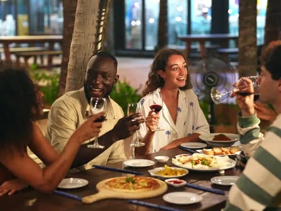 Tiger Club dinner with wine and shared plates